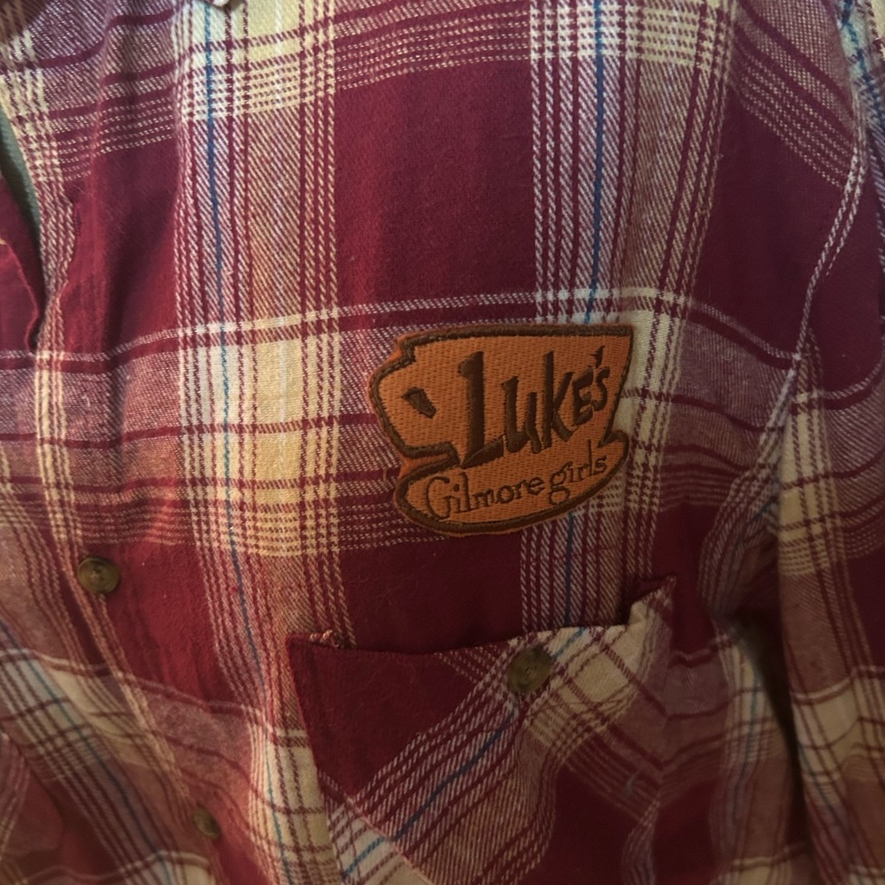 Gilmore Girls Luke’s Diner Plaid Button-Down Shirt, Sz XL